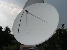 PRIME FOCUS RX 180 cm ASTRA 2D V pol SIDELOBE signal margin about 1 dB MER