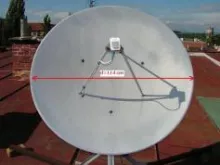 KOVOSAT 120 celny pohlad s detailom na rozmer reflektora d=114 cm